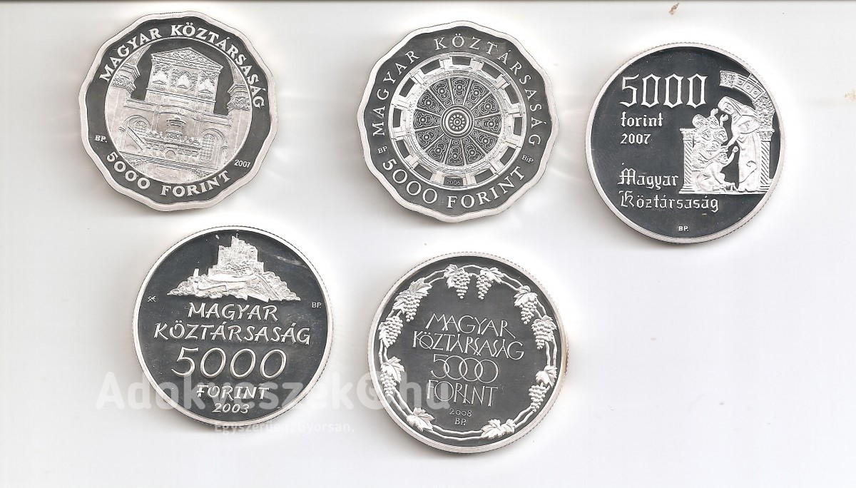 Ezüst 5000 Ft-os érmék