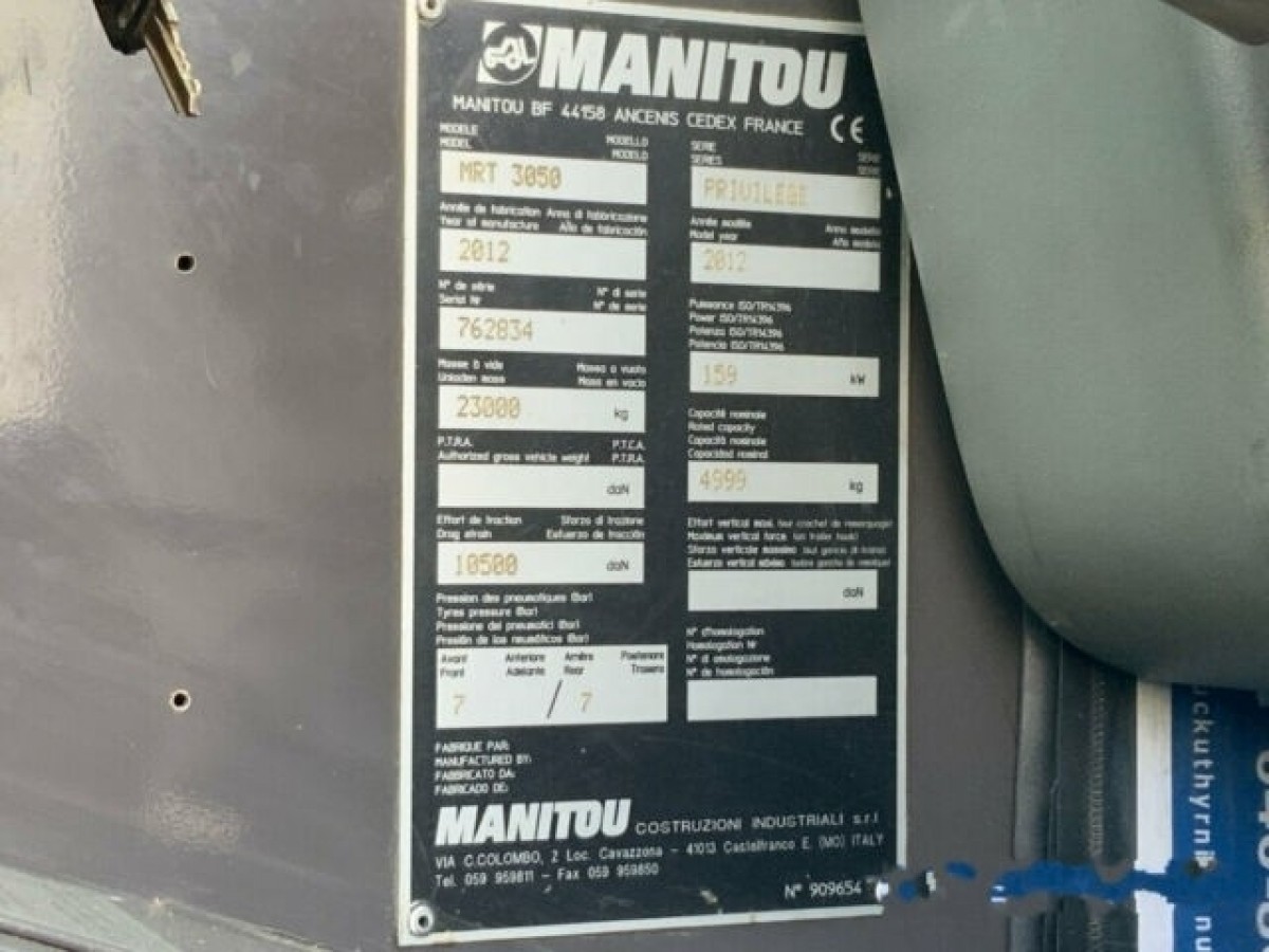 Manitou MRT 3050 Privilege / 2012 / 30m / 10.000üó / Lízing