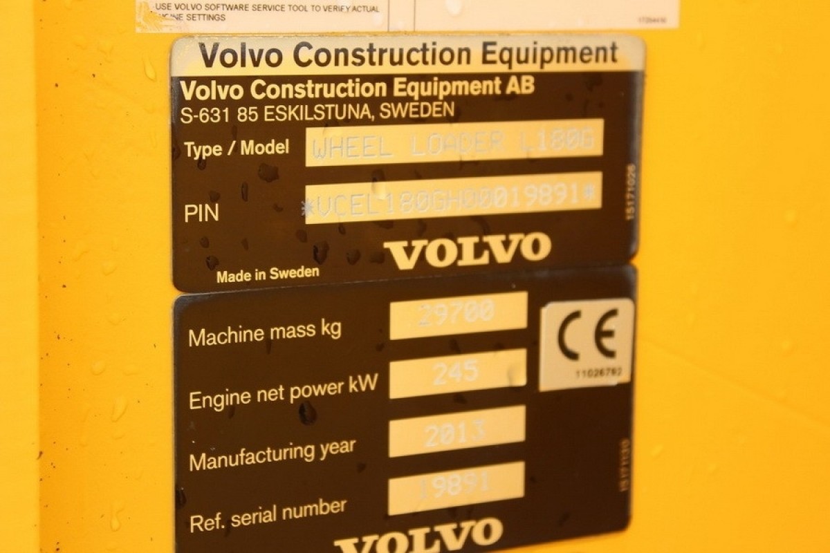 Volvo L180G derékcsuklós rakodó / 2013 / 7300üó / BSS / Kamera / Lízing akár 20% -tól 0% áfával