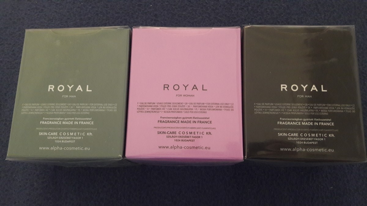 Alpha Cosmetic Royal (Grey,Violet,Black) parfümök