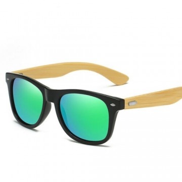 UV szűrős, polarizált, bambusz, uniszex designer napszemüveg.