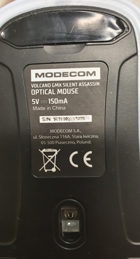 Bolti kiállítói darab Modecom volcano GMX silnet assasin optikai egér