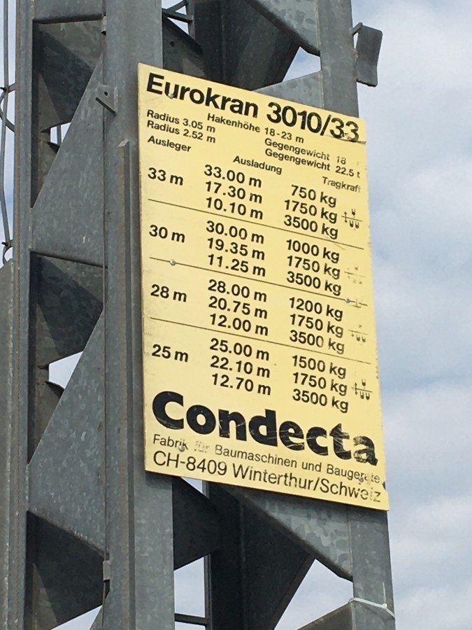 Forgatható toronydaru CONDECTA E3010/33