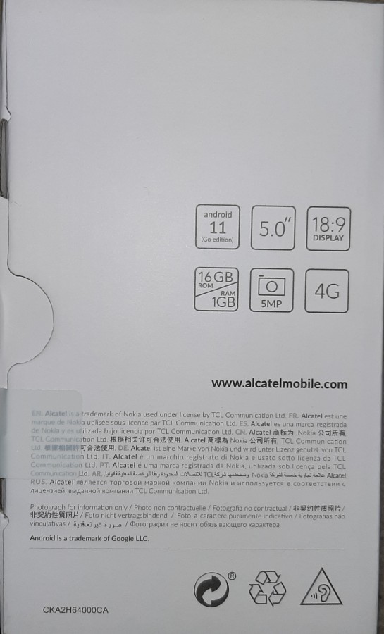 Alcatel 1 2021 1/16 GB