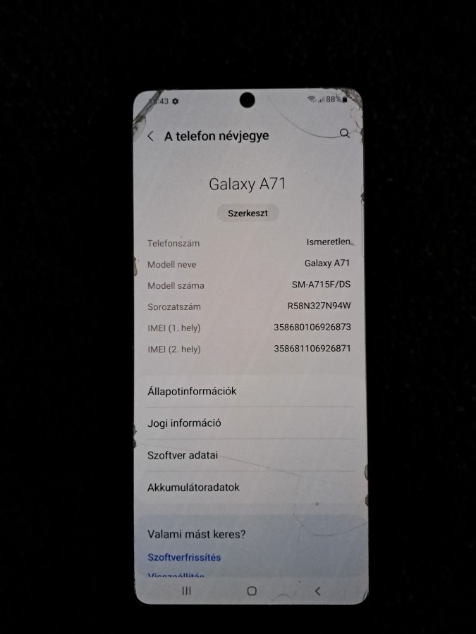Samsung Galaxy A71 okostelefon