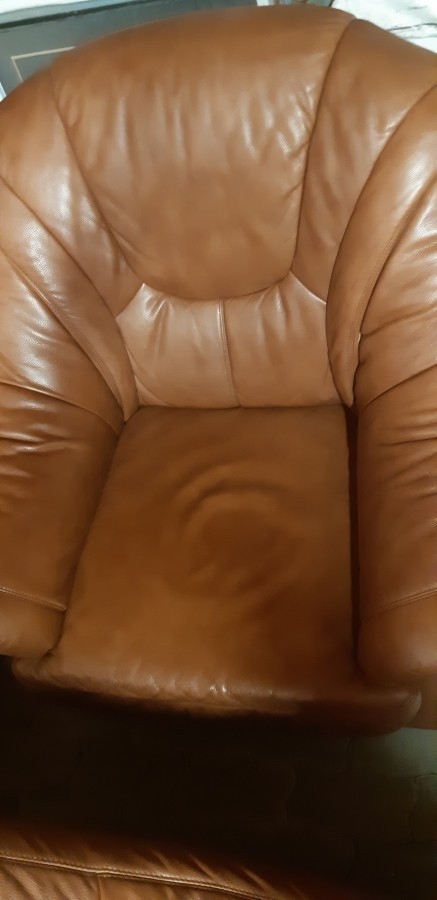 Háromrészes bőr kanapé