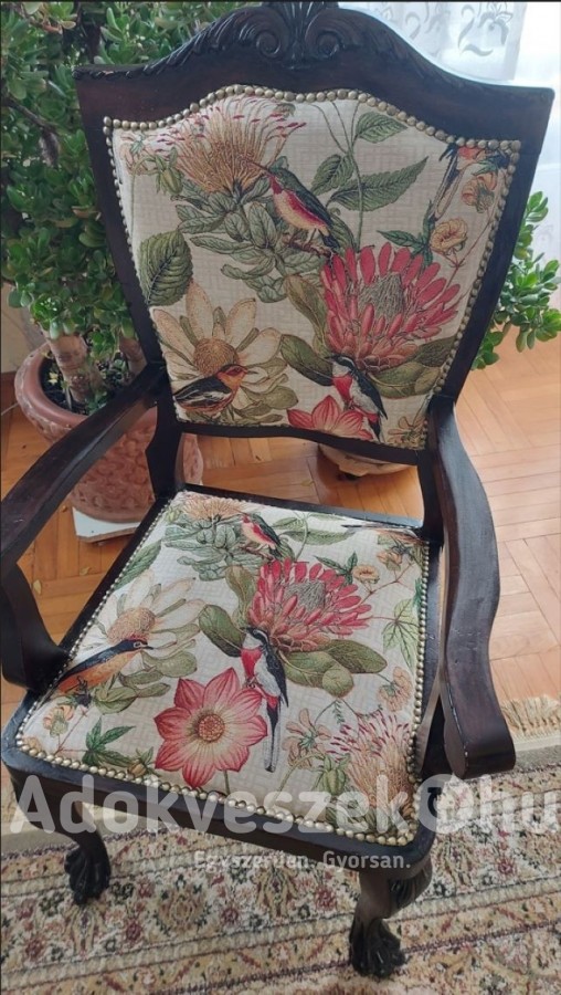 Unikális,végig kézileg készített,fantasztikus szépségű karos székek eladóak