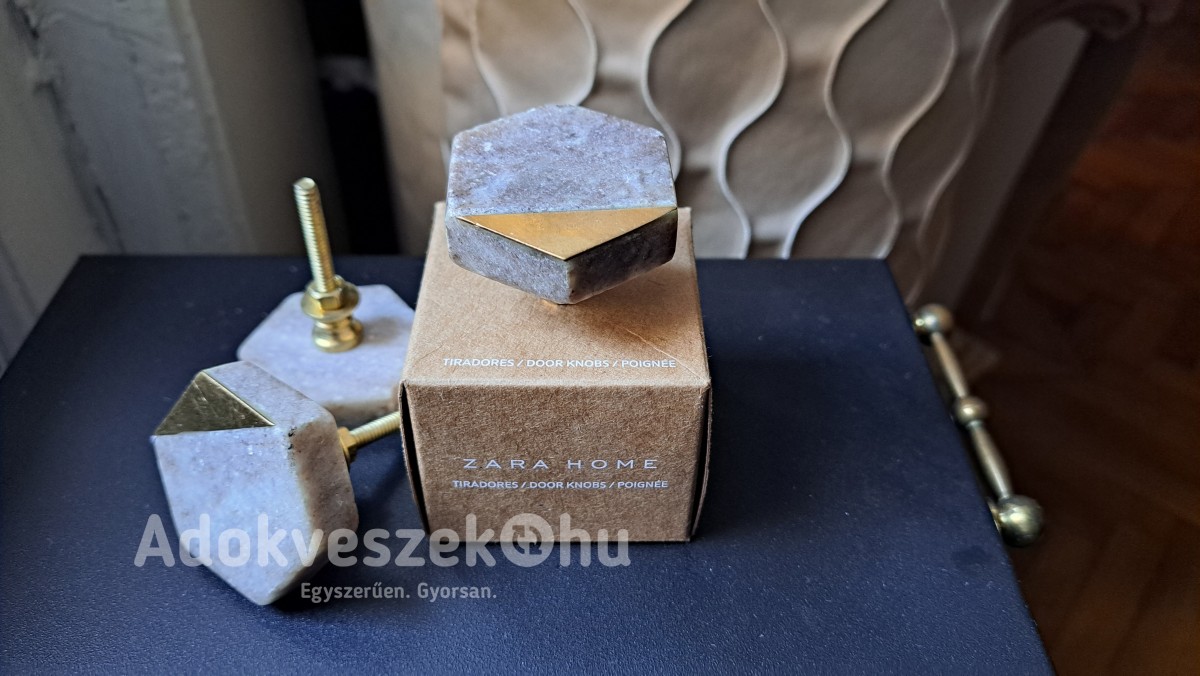 Zara home bútorgomb, fém és kő