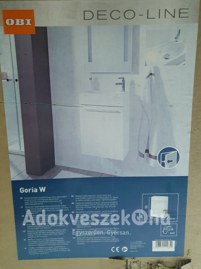 OBI Goria fürdőszobabútor-készlet, fehér, 2 részes