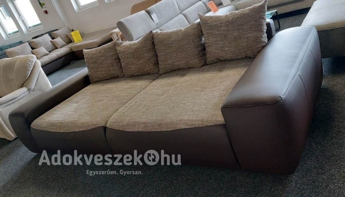 Új hatalmas lazulós kanapé (Big Sofa Barna-cappuccino)