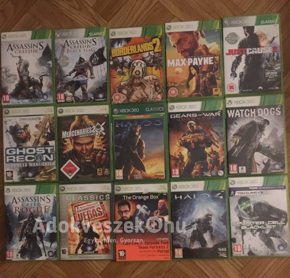 Xbox 360 játékok eladóak