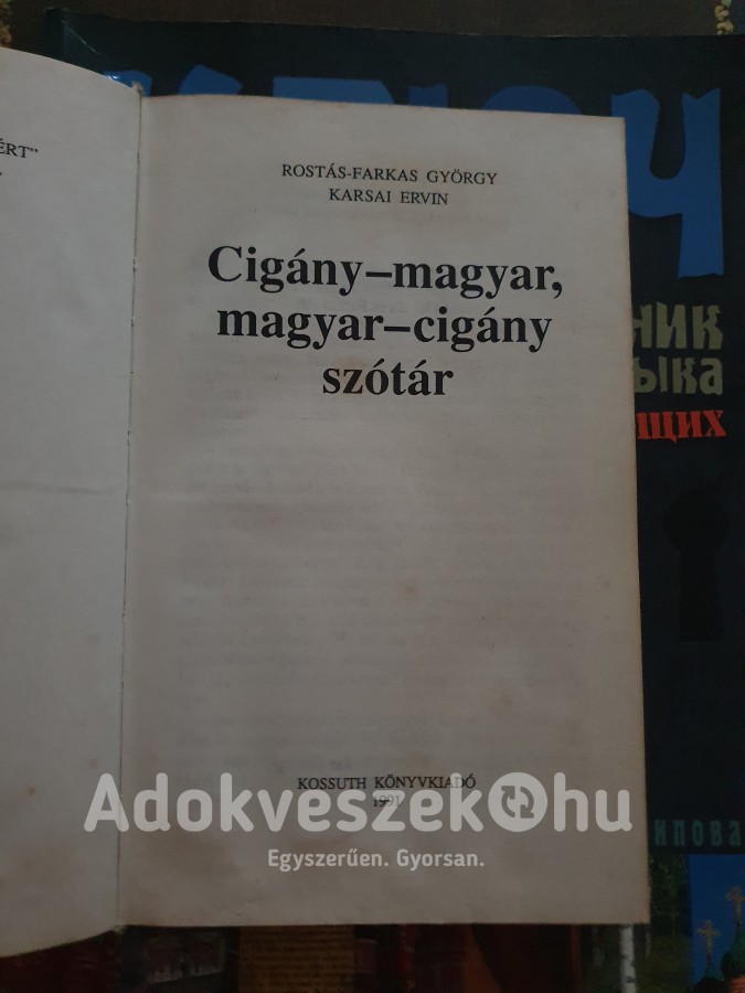 Rostás-Farkas György – Karsai Ervin: Cigány-magyar, magyar-cigány szótár