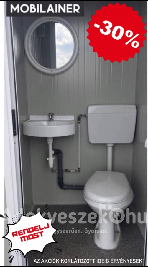 Szaniter konténer wc+mosdó
