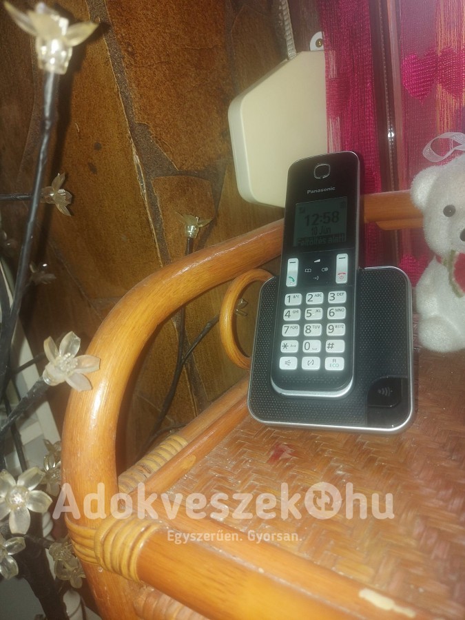 anasonic vezeték nélküli  vonalas telefon ezüstszínű