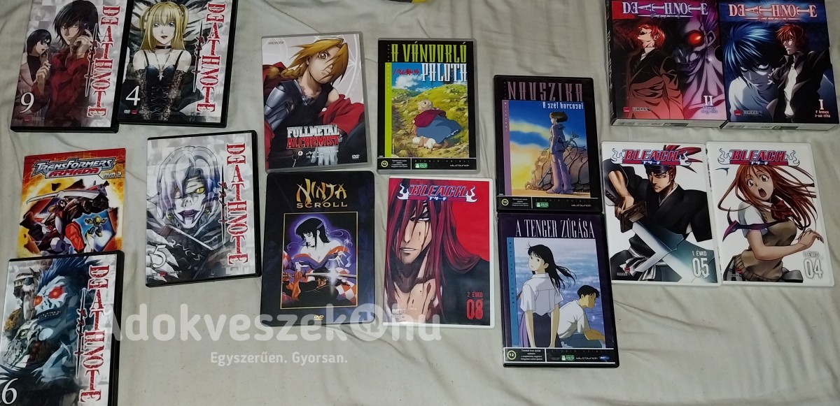 Anime DVD gyűjtemény eladó, ritkaságokkal!