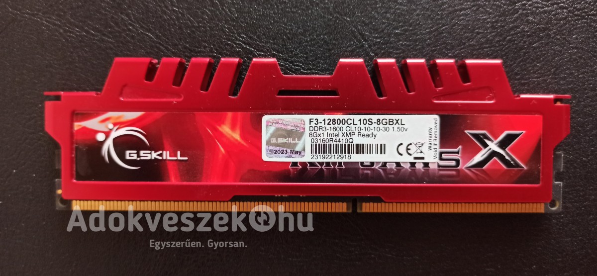 Garanciális DDR-3 Memória (Ram) 8Gb Eladó Asztali PC-be!