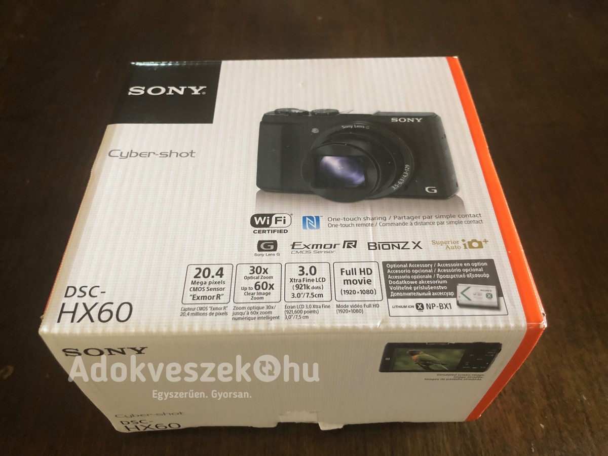 Újszerű állapotú Sony DSC-HX60 típusú digitális fényképezőgép eladó