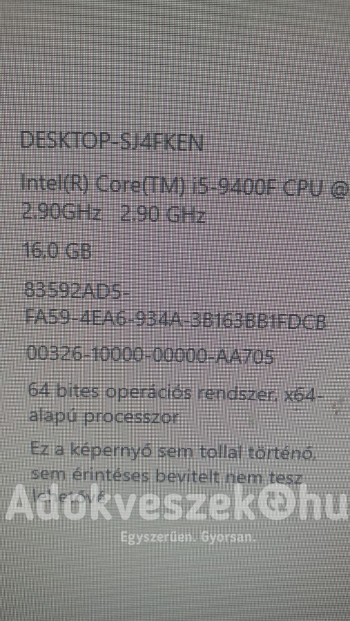Gamer számítógép pc SSD 16gb ran