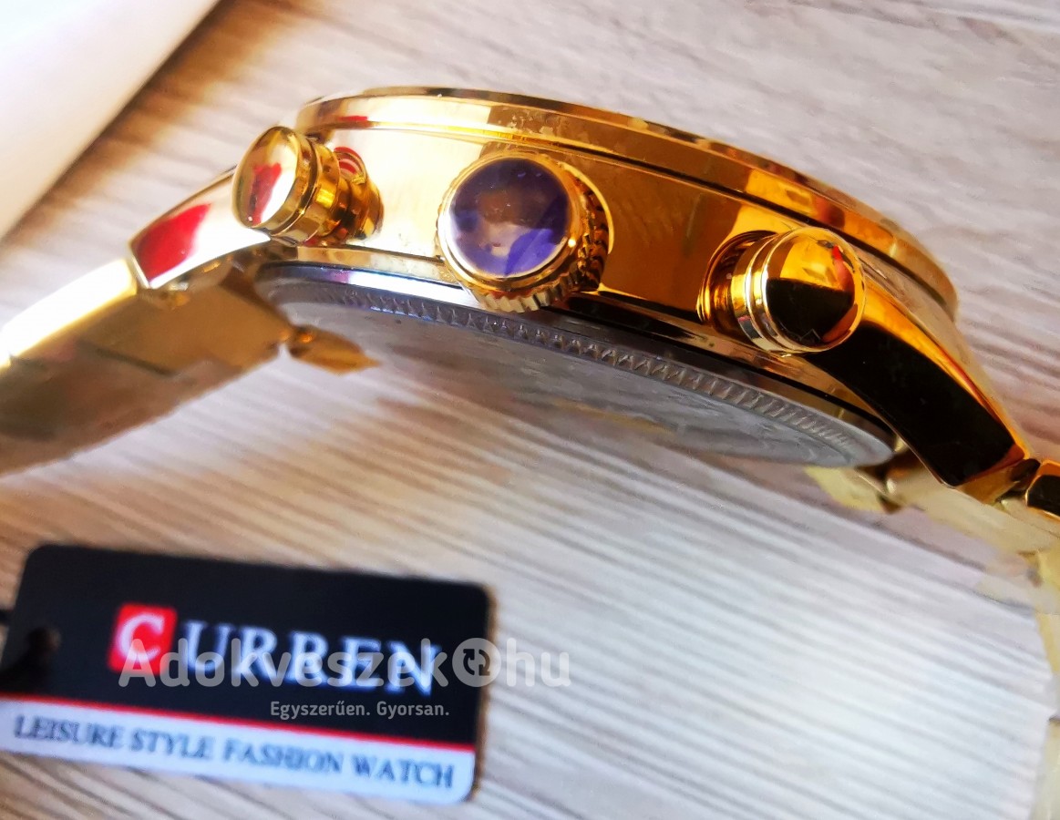 Új, Curren® rozsdamentes acél férfi óra  dátumkijelzővel és funkcionális kronográffal