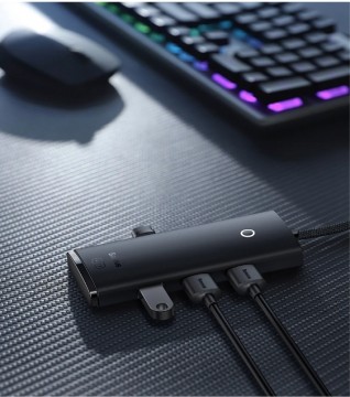 Új, Baseus® Lite Sorozat Hub 4 az 1-ben USB - 4x USB 3.0, 1m...