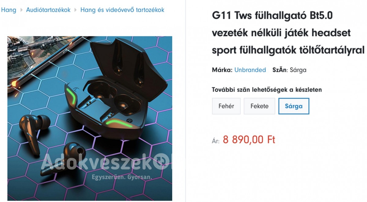 Új,G11 Tws  Bt5.2 vezeték nélküli játék/ sport fülhallgató szuper áron! 