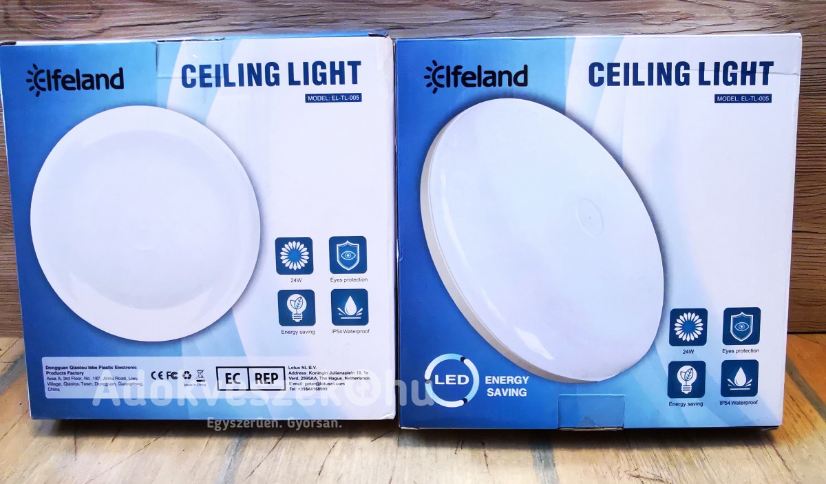 Új, Elfeland® 23CM 24W modern kerek LED mennyezeti lámpa 2200LM IP54