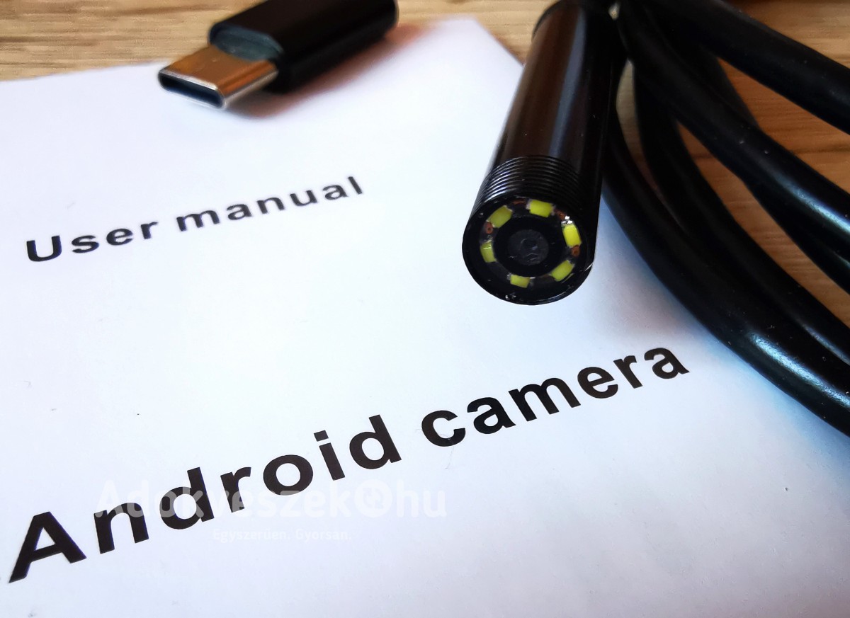 Új, 7 mm-es  Endoszkóp kamera Android telefonhoz  USB Type C(2 méter)