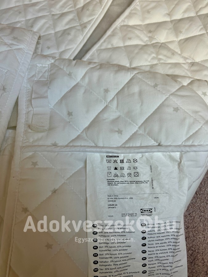 SUNDVIK Rácsos ágy, fehér, 60*120 cm