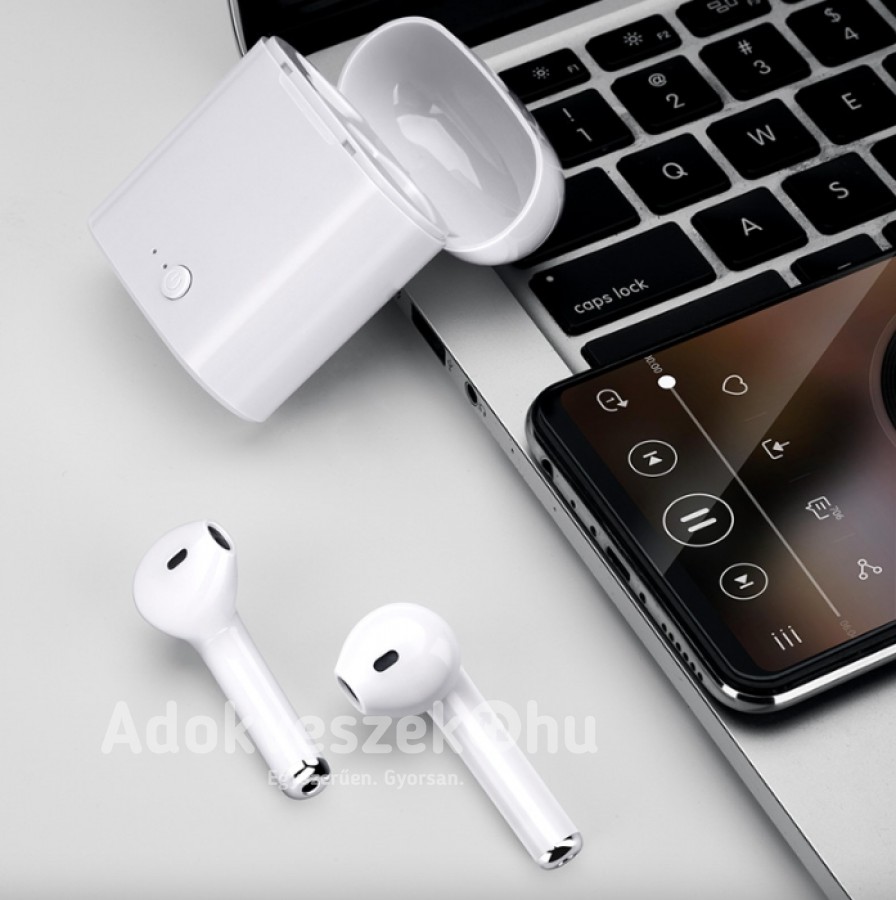Új, i7S vezeték nélküli Bluetooth 5.0 fülhallgató beépített mikrofonnal -46%