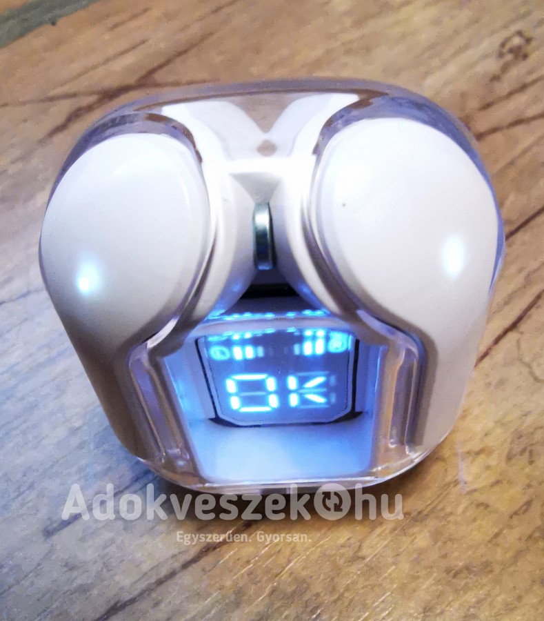 Új, Tws vezeték nélküli Bluetooth 5.0 zajcsökkentő  mikrofonos fülhallgató LED kijelzővel
