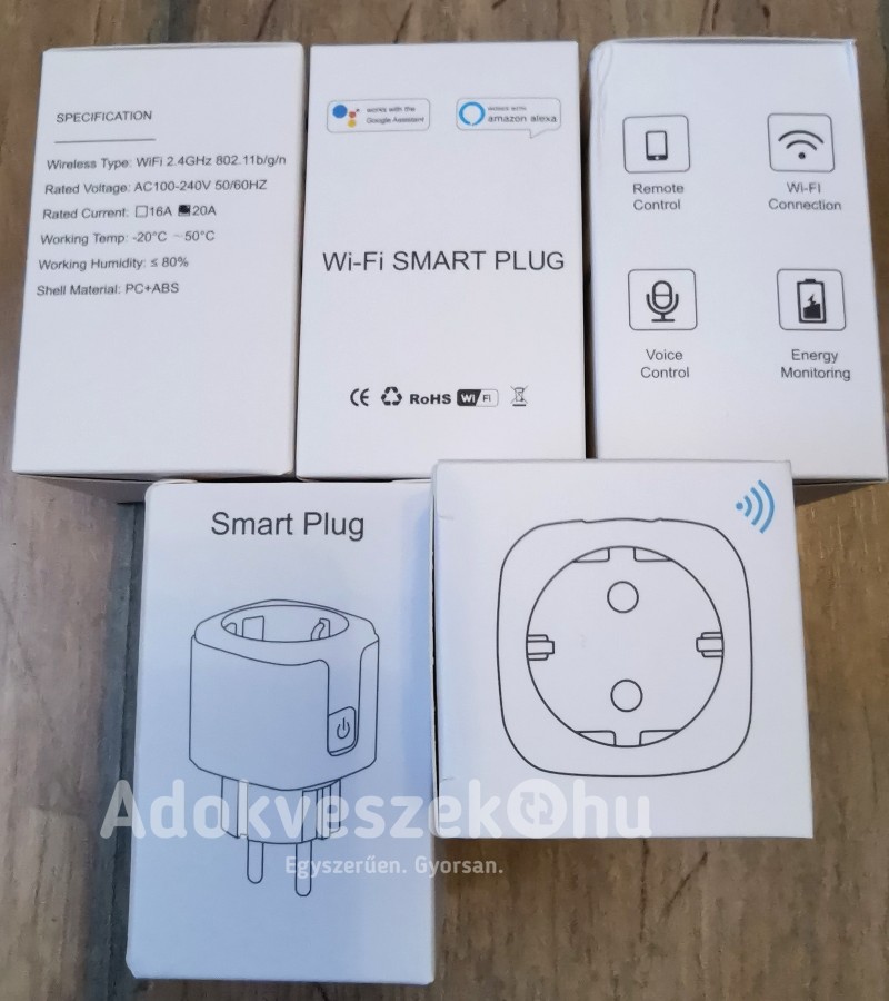 Új, Intelligens WiFi dugalj 20A(App control, hangvezérlés, teljesítményfigyelés )