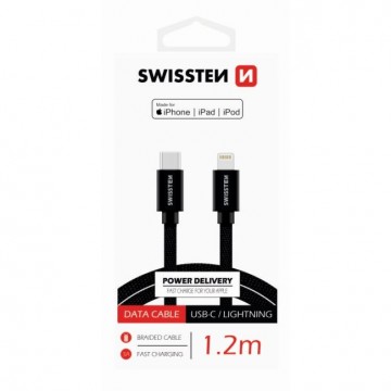 Adatkábel Swissten textil USB-C / Lightning MFi 1,2 M és...