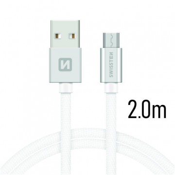 Adatkábel Swissten textilMicro-USB konnektorral és gyorstöltés...