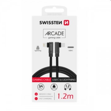 Adatkábel Swissten USB-C/Lightning textil, gyorstöltés...