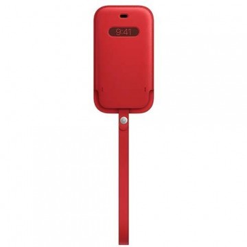 Apple iPhone 12 mini Leather Sleeve with MagSafe, (PRODUCT) red