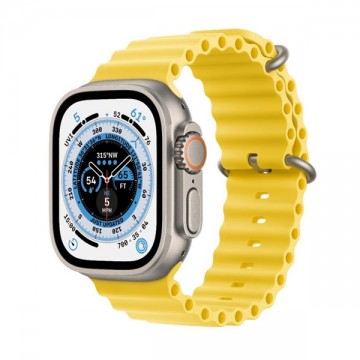 Apple Watch Ultra GPS + Cellular 49mm Titanium Case with Yellow Ocean...