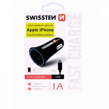 Autós töltő Swissten Micro-USB kábellel eredeti Lightning...