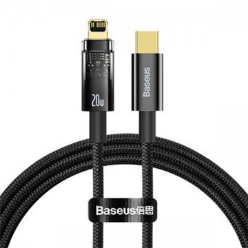 Baseus gyorsan töltő adatkábel USB-C/Lightning 1m, fekete