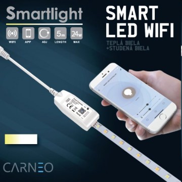 Carneo Smartlight WW LED szalag 5m, fehér
