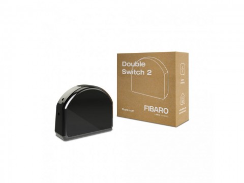 Fibaro Double Switch 2 - dupla kapcsoló, 2x 1.5kW, Black