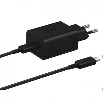 Gyorstöltő Samsung 45W USB-C kábellel, black