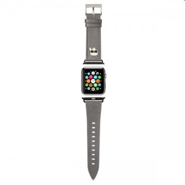 Karl Lagerfeld Karl Head PU szíj for Apple Watch 38/40mm, silver
