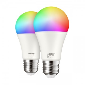 LED smart izzókészlet Niceboy ION SmartBulb RGB E27 Set (2 db)