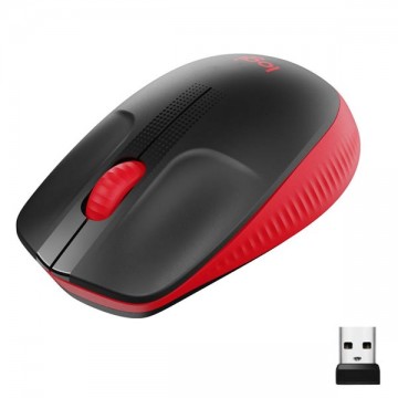 Logitech M190 Full-size wireless mouse, red