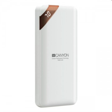 Powerbank Canyon digitális kijelzővel USB-C 10000 mAh, fehér