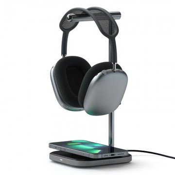 Satechi állvány 2-in-1 Headphone Stand With Wireless Charger - Space...