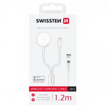 Swissten Mágneses töltőkábel 2in1 for Apple Watch és Lightning...