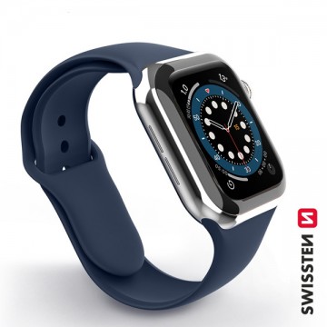 Swissten szilikon karpánt  Apple Watch 38-40, kék