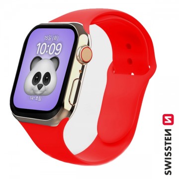 Swissten szilikon karpánt  Apple Watch 38-40, piros