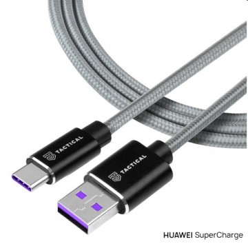 Tactical kevlár USB-A/USB-C kábel Huawei SuperCharge támogatással,...